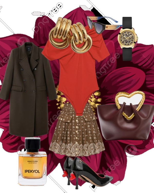 Kırmızı Elbise Kombini